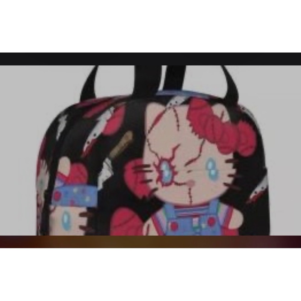 Hello Kitty Chucky Lunch Bag Insulated Cooler Bag Reusable Tote - Picture 8 of 10